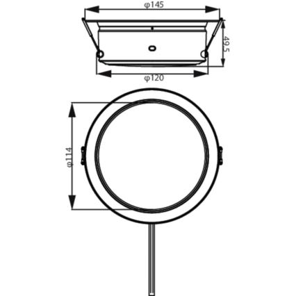 Philips -  LED Χωνευτό φωτιστικό οροφής LED/4,8W/230V 3000K