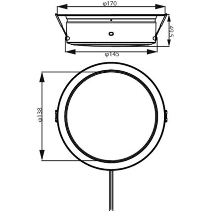 Philips -  LED Χωνευτό φωτιστικό οροφήςLED/6,5W/230V 3000K