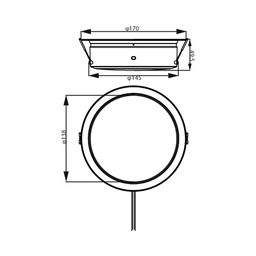 Philips -  LED Χωνευτό φωτιστικό οροφήςLED/6,5W/230V 3000K