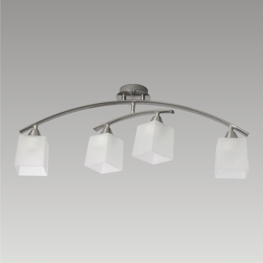 Plafon RAPO 4xE27/40W νικέλιο σατέν