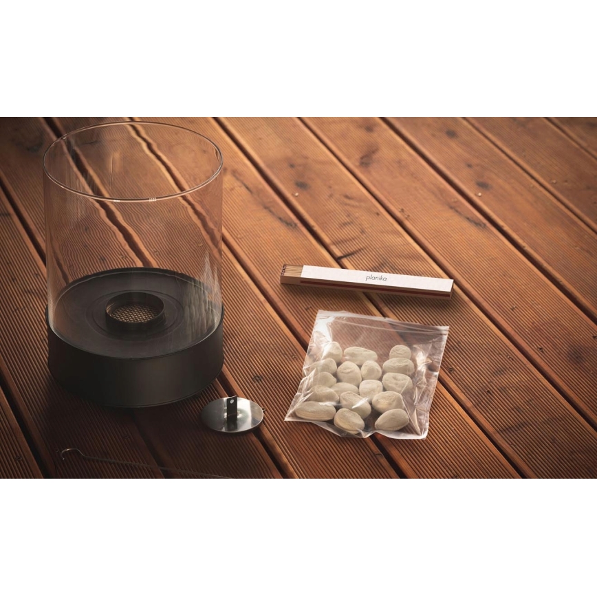 Planika - Τζάκι BIO 36,3x25,1 cm 2,5kW μαύρο