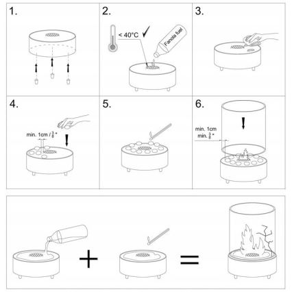 Planika - Τζάκι BIO 36,3x25,1 cm 2,5kW μαύρο