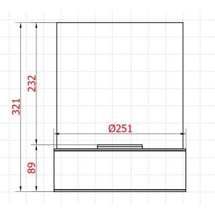Planika - βιοτζάκι 32,1x25,1 cm 2,5kW μαύρο