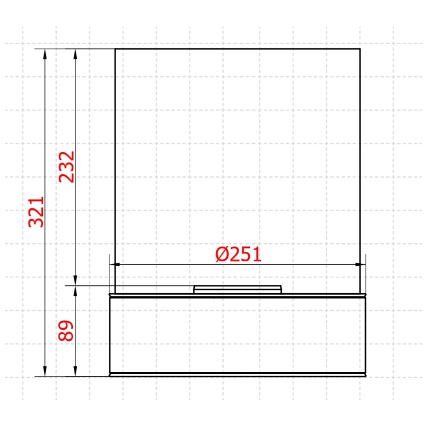 Planika - βιοτζάκι 32,1x25,1 cm 2,5kW μαύρο