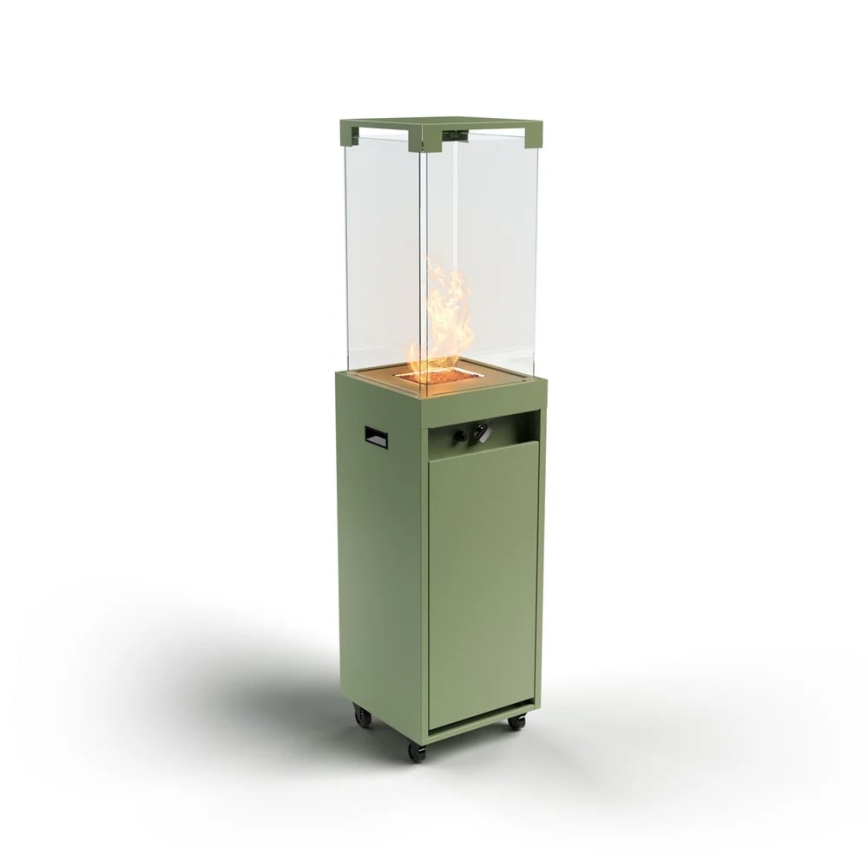 Planika - Τζάκι αερίου εξωτερικού χώρου  142x36 cm 8kW 1xAAA πράσινο + προστατευτικό κάλυμμα