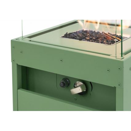 Planika - Τζάκι αερίου εξωτερικού χώρου  142x36 cm 8kW 1xAAA πράσινο + προστατευτικό κάλυμμα