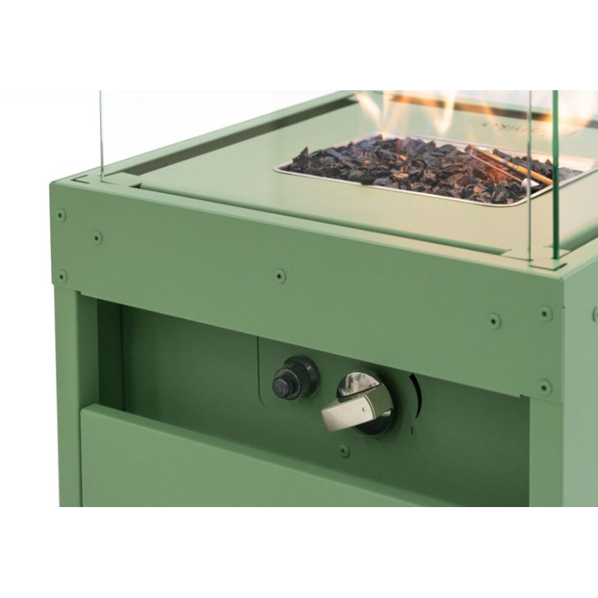 Planika - Τζάκι αερίου εξωτερικού χώρου  142x36 cm 8kW 1xAAA πράσινο + προστατευτικό κάλυμμα