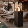 Planika Faro GAS - Τζάκι αερίου εξωτερικού χώρου 142x36 cm 8kW μαύρο + προστατευτικό κάλυμμα