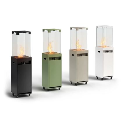 Planika Faro GAS - Τζάκι αερίου εξωτερικού χώρου 142x36 cm 8kW μαύρο + προστατευτικό κάλυμμα