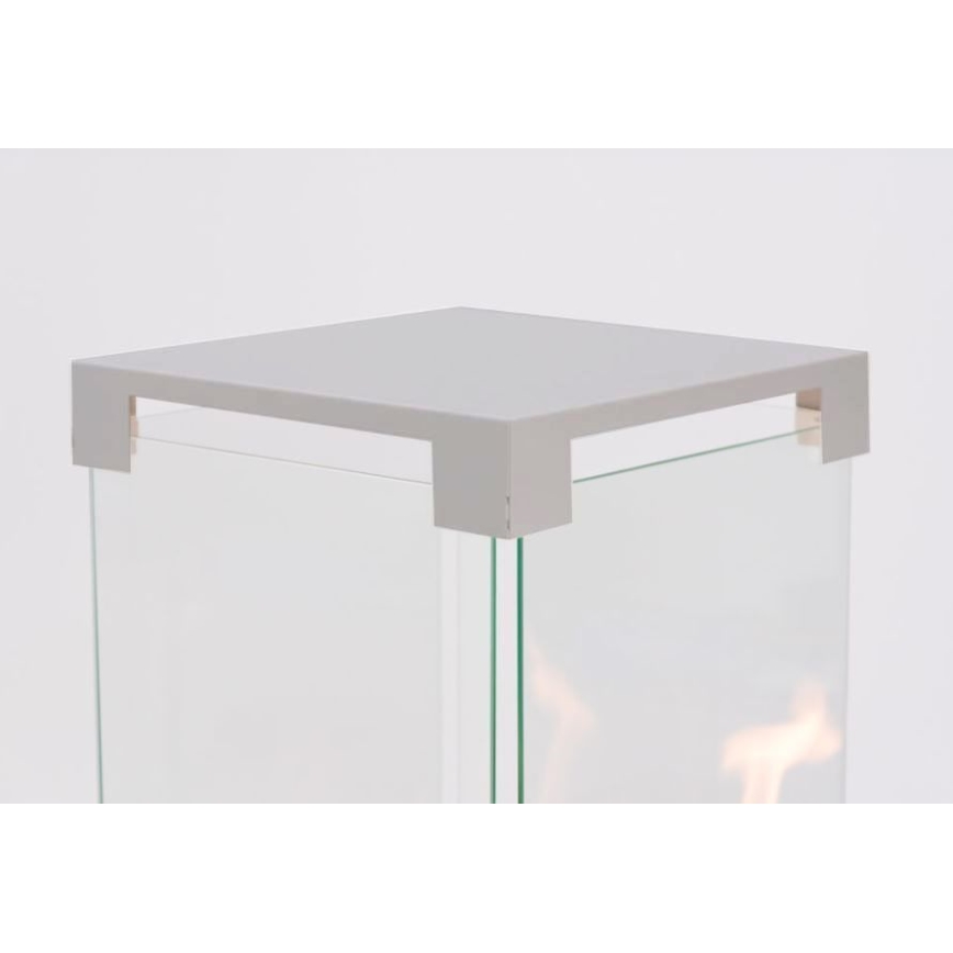 Planika - Τζάκι αερίου για εξωτερικούς χώρους 142x36 cm 8kW 1xAAA γκρι + προστατευτικό κάλυμμα