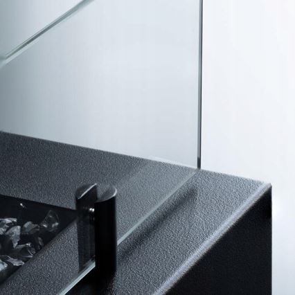 Planika - Τζάκι αερίου εξωτερικού χώρου  41,4x69,8 cm 10kW 1xAAA μαύρο + προστατευτικό κάλυμμα