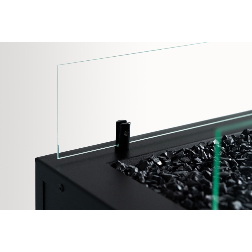 Planika - Τζάκι αερίου εξωτερικού χώρου  41,4x69,8 cm 10kW 1xAAA μαύρο + προστατευτικό κάλυμμα