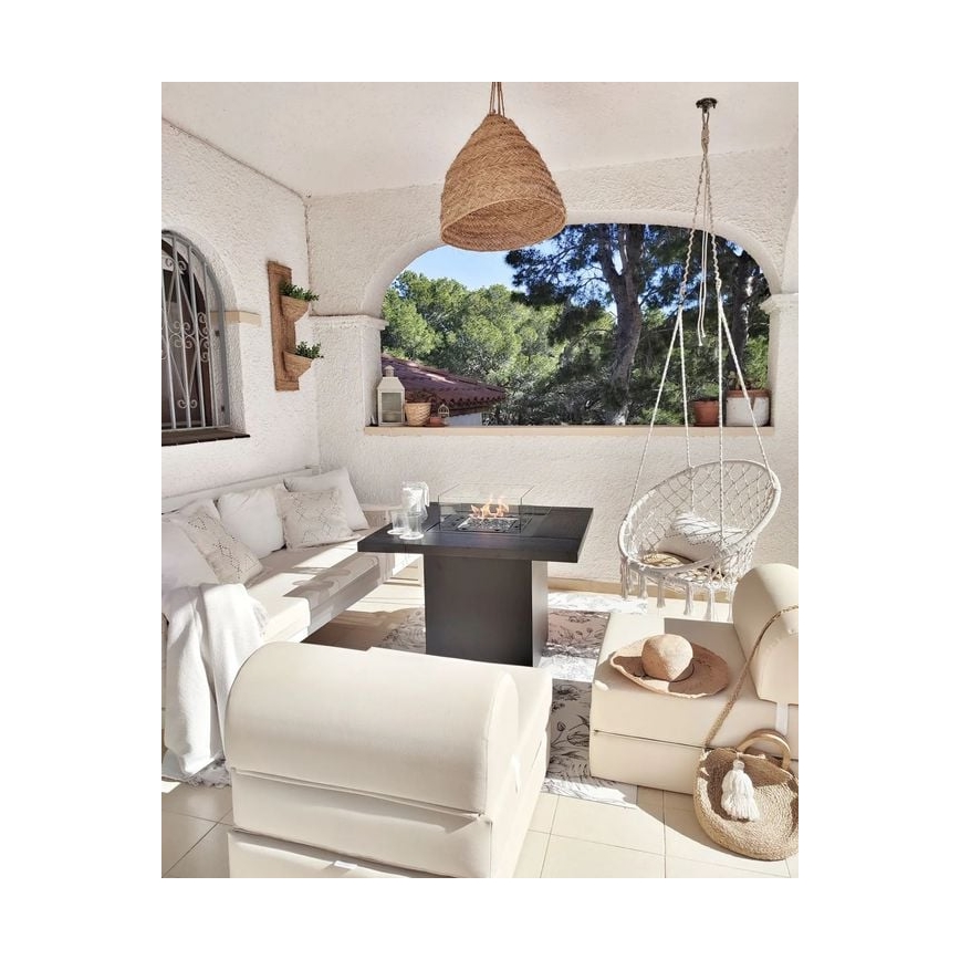 Planika -Τζάκι αερίου εξωτερικού χώρου  79,7x90 cm 10kW 1xAAA μαύρο + προστατευτικό κάλυμμα