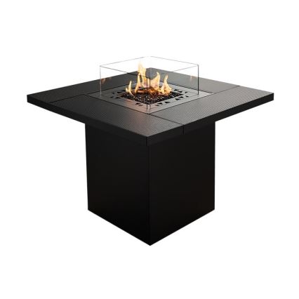 Planika -Τζάκι αερίου εξωτερικού χώρου  79,7x90 cm 10kW 1xAAA μαύρο + προστατευτικό κάλυμμα