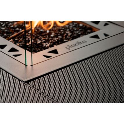 Planika -Τζάκι αερίου εξωτερικού χώρου  79,7x90 cm 10kW 1xAAA μαύρο + προστατευτικό κάλυμμα