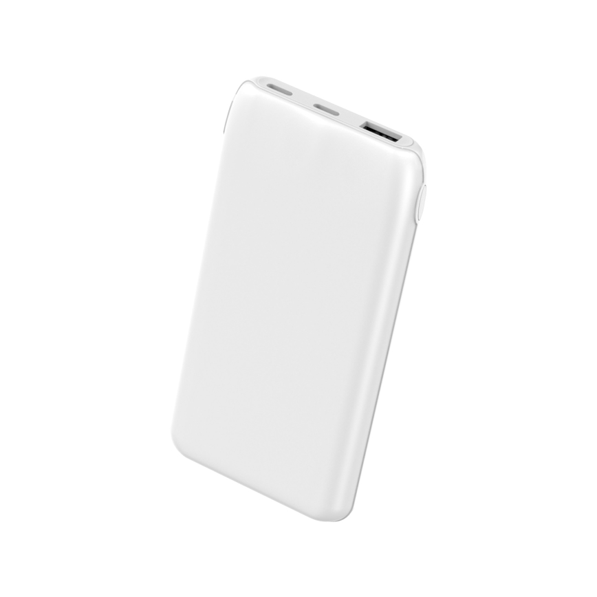 Power Bank 10000 mAh 10W Power Delivery 2xUSB-C + 1xUSB-A λευκό