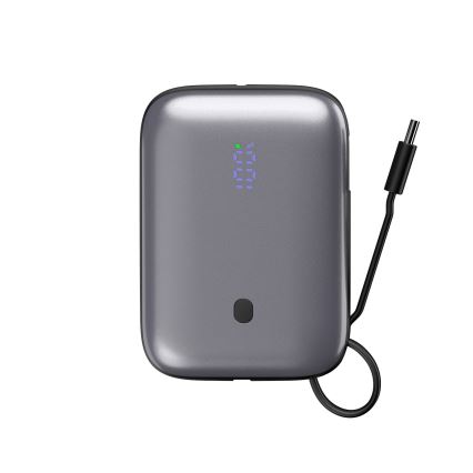Power Bank 10000 mAh 20W Power Delivery Compact με ενσωματωμένο καλώδιο USB-C 1μ μαύρο