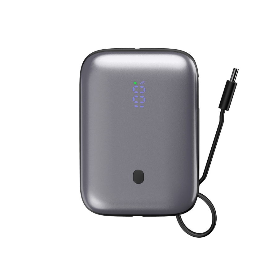 Power Bank 10000 mAh 20W Power Delivery Compact with ενσωματωμένο retractable USB-C καλώδιο 1m μαύρο