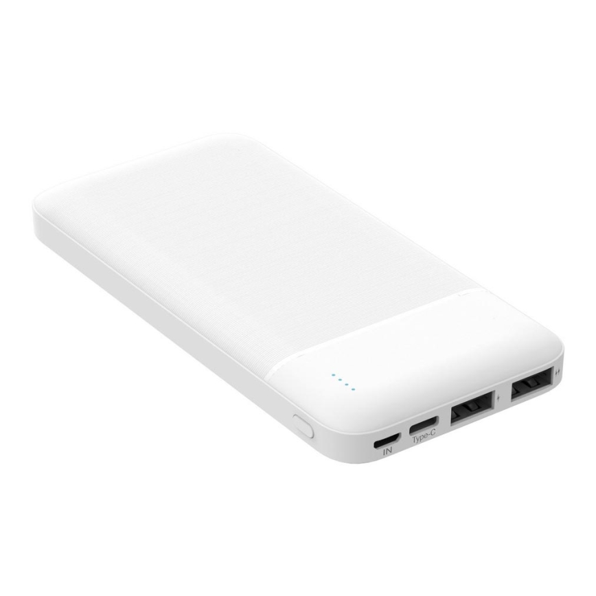 Power Bank 10000 mAh 3,7V λευκό