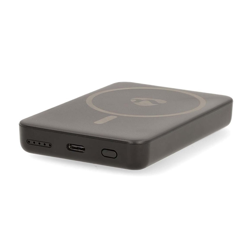 Power Bank 2 σε 1 με μαγνήτη και ασύρματη φόρτιση MagSafe 5000 mAh μαύρο