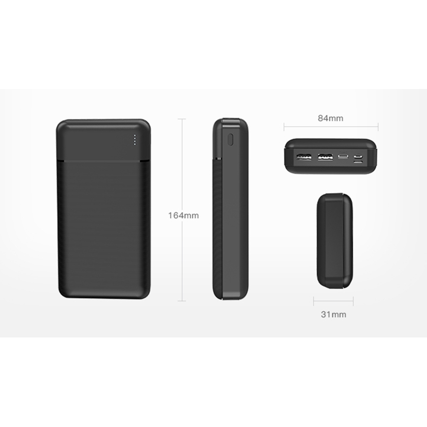 Power Bank 30000 mAh 3,7V μαύρο