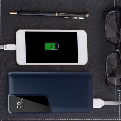 Power bank με οθόνη 10000mAh/3,7V μπλε