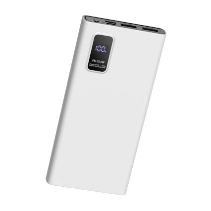 Power Bank με οθόνη LED Power Delivery 10000 mAh 3,7V λευκό