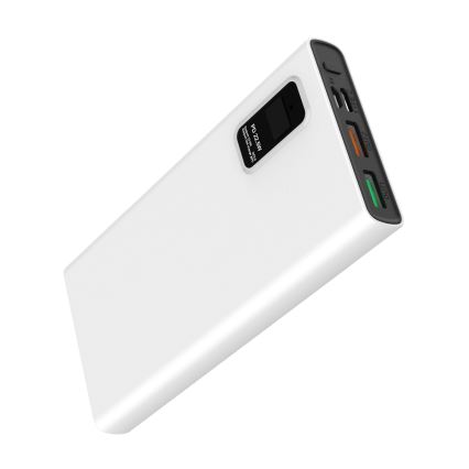 Power Bank με οθόνη LED Power Delivery 10000 mAh 3,7V λευκό