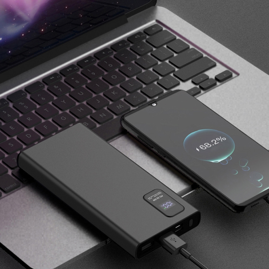 Power Bank με οθόνη LED Power Delivery 10000 mAh 3,7V μαύρο