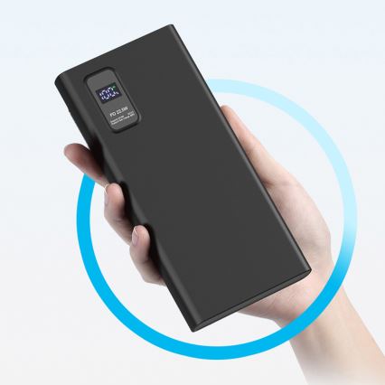 Power Bank με οθόνη LED Power Delivery 10000 mAh 3,7V μαύρο