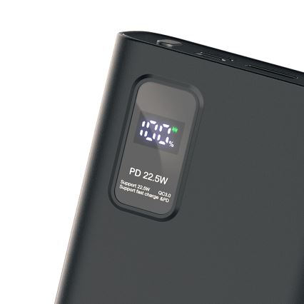 Power Bank με οθόνη LED Power Delivery 20000 mAh 3,7V μαύρο