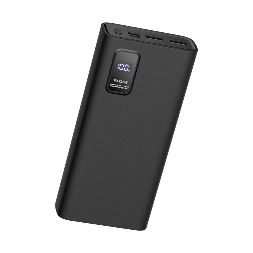 Power Bank με οθόνη LED Power Delivery 20000 mAh 3,7V μαύρο