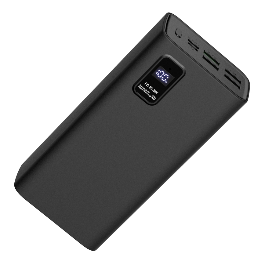 Power Bank με οθόνη LED  Power Delivery 30000 mAh 3,7V μαύρο