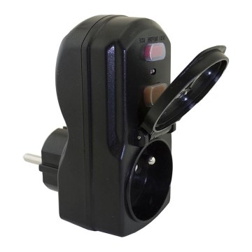 Πρίζα με προστασία υπέρτασης FK-PRCD-2 16A 230V + πρίζα ασφάλειας IP54