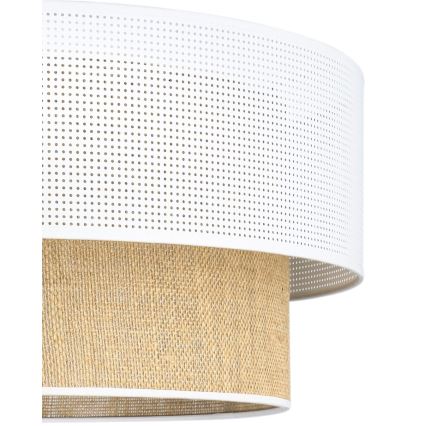 Προσαρτημένο φωτιστικό οροφής BORHO 1xE27/60W/230V Ø 50 cm λευκό/γιούτα