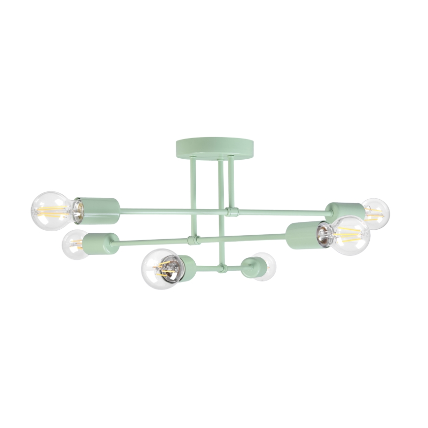 Προσαρτημένο φωτιστικό οροφής CAMBRIDGE 6xE27/15W/230V πράσινο