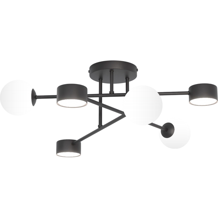 Προσαρτημένος πολυέλαιος HOLON 3xG9/8W/230V + 3xGX53/12W μαύρο