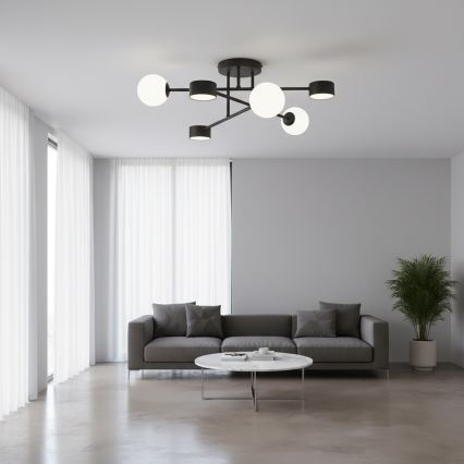 Προσαρτημένος πολυέλαιος HOLON 3xG9/8W/230V + 3xGX53/12W μαύρο