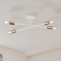 Προσαρτημένος πολυέλαιος οροφής CAMBRIDGE 4xE27/15W/230V ορείχαλκος/λευκό