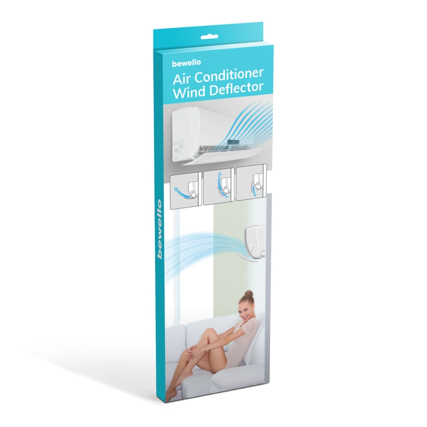 Προσαρμοζόμενος καθολικός κατευθυντήρας ροής αέρα για κλιματιστικά 57–105 εκ., λευκός