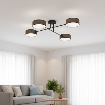 Προσκολλητό φωτιστικό οροφής MAGA 4xE14/10W/230V καφέ