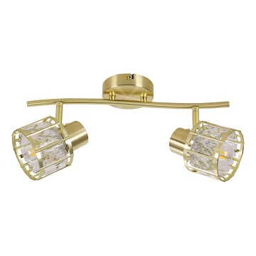 Προσκολλητό φωτιστικό οροφής ZAHARA 2xE27/10W/230V χρυσό