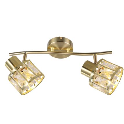 Προσκολλητό φωτιστικό οροφής ZAHARA 2xE27/10W/230V χρυσό