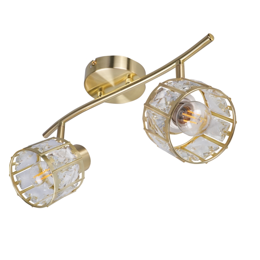 Προσκολλητό φωτιστικό οροφής ZAHARA 2xE27/10W/230V χρυσό