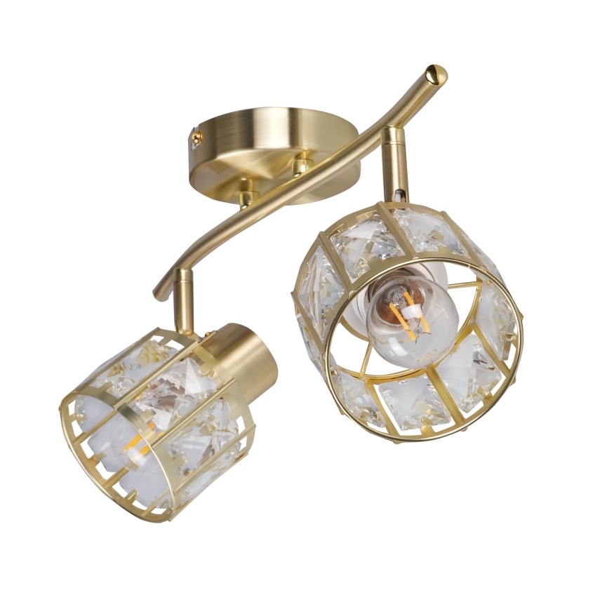 Προσκολλητό φωτιστικό οροφής ZAHARA 2xE27/10W/230V χρυσό