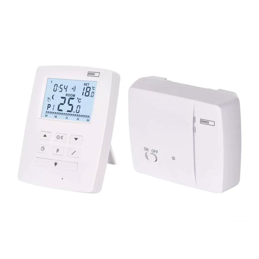 Προγραμματιζόμενος θερμοστάτης 230V+2xAA