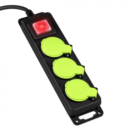 Προέκταση με διακόπτη, 3 υποδοχές, 10 m, IP44