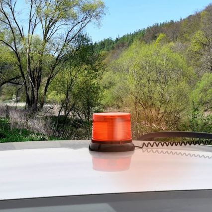 Προειδοποιητικός φάρος LED με μαγνήτη LED/20W/12-24V πορτοκαλί