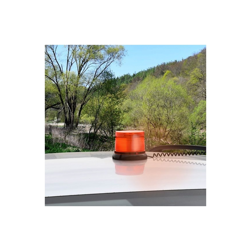 Προειδοποιητικός φάρος LED με μαγνήτη LED/20W/12-24V πορτοκαλί