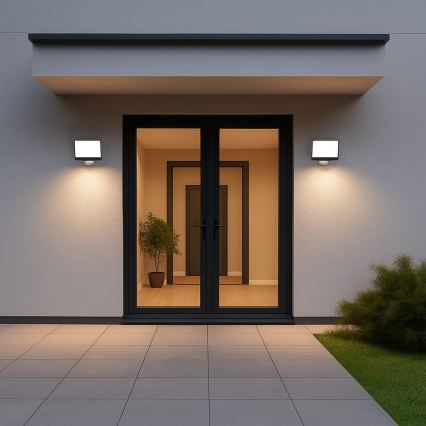 Προβολέας LED με αισθητήρα κίνησης και λυκόφωτος DAVOS LED/30W/230V IP54 μαύρος